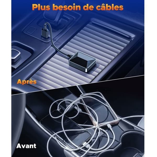 Trådlös Carplay-adapter för Apple CarPlay och Android Auto WiFi 5.8GHz Bluetooth Kompatibel med bilar från 2016