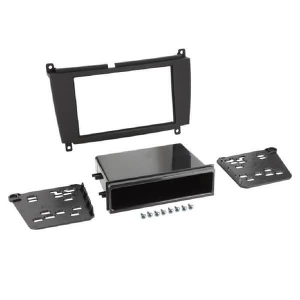 Facadety autoradio 2Din kompatibel med Mercedes CLK W209 A209 04-10 Med ficka - Svart