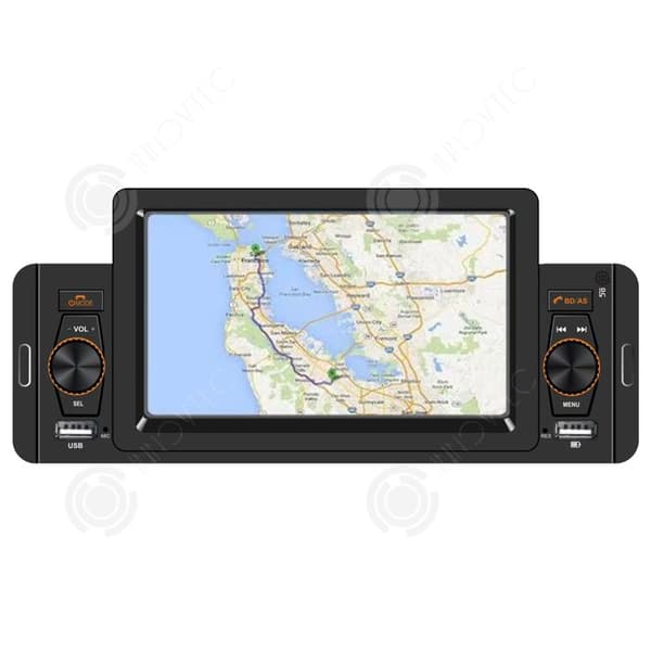 INN Carplay Bluetooth Bilradio med Android Auto 5 tums pekskärm GPS Navigationsradio med backkamera Mirror Link Wi