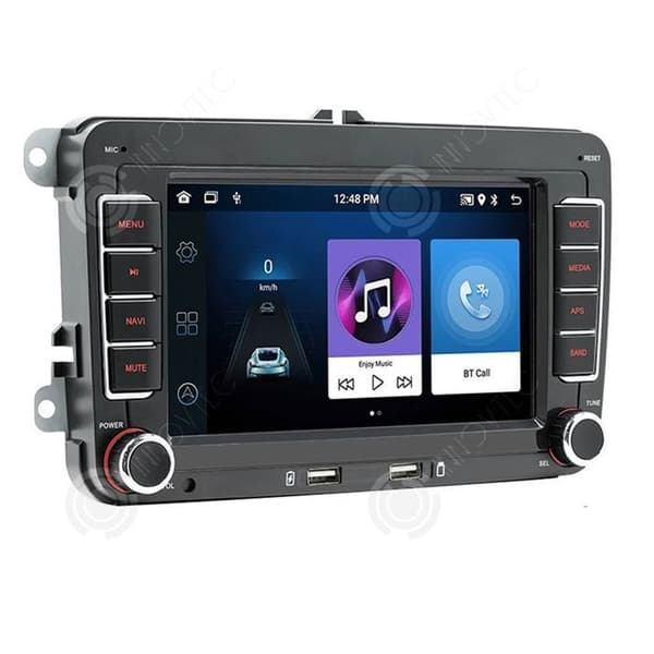 INN Bluetooth Carplay Bilradio med AndroidAuto 7-tums pekskärmsnavigeringGPS-radio för Polo Touran Golf Skoda Passat Ti