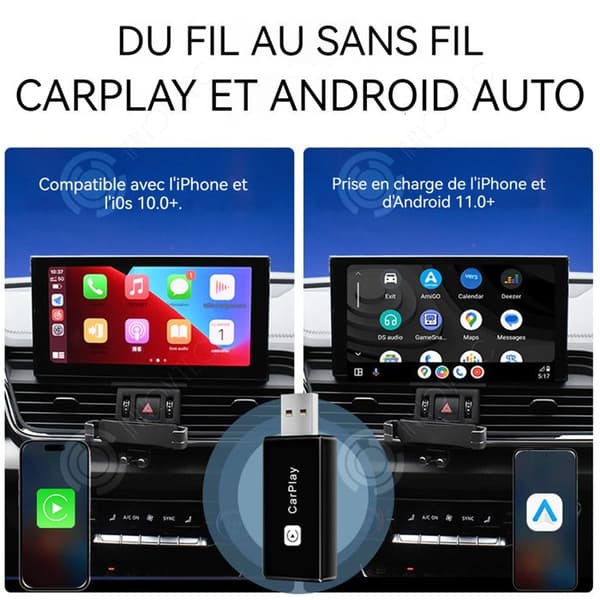 INN trådlös Carplay-adapter USB CarPlay Stick Lätt att plugga och spela Kompatibel med bilar 2016 och uppåt och iPhone