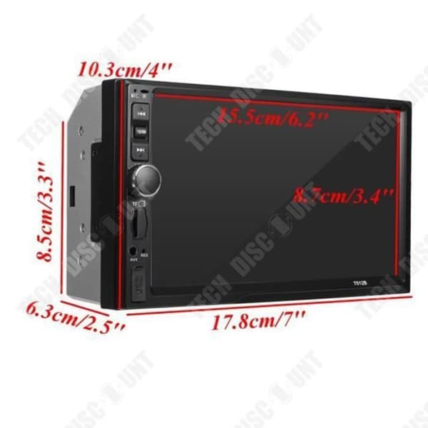 Universell 7 tum HD bil bluetooth pekskärm bil mp5 bil 7 tum HD radio bluetooth pekskärm