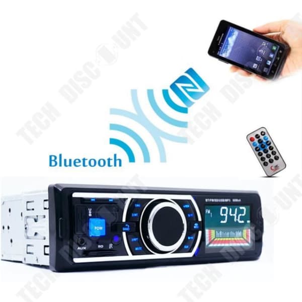 TD® 12V Handsfree Bil Bluetooth Stereo MP3 Audio FM Radio USB - SD - AUX - MMC In-Dash enheter + Fjärrkontroll