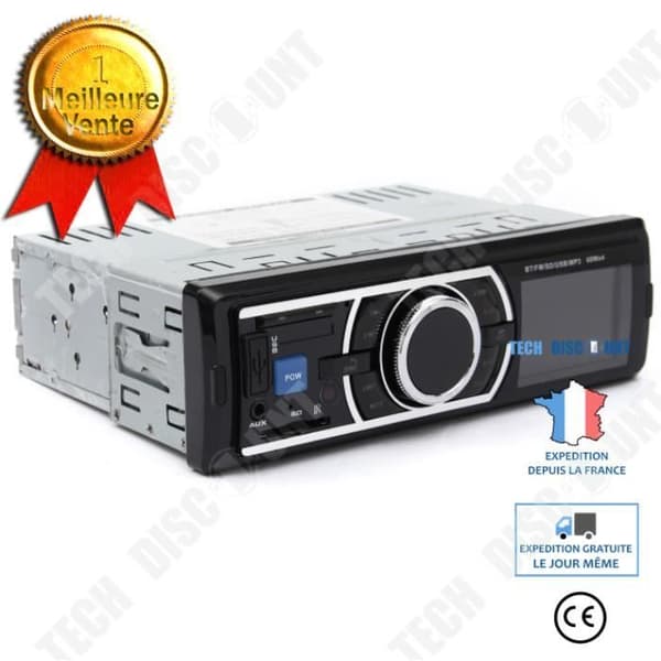 TD® 12V Handsfree Bil Bluetooth Stereo MP3 Audio FM Radio USB - SD - AUX - MMC In-Dash enheter + Fjärrkontroll