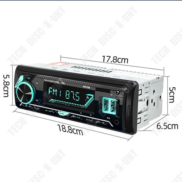 TD® Bilradio bluetooth Bil MP3-spelare bluetooth Dubbel USB Snabbladdning Fyrkantig hållare Bil MP3 för bil