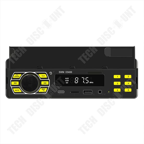 TD® Bluetooth bilradio för bil multifunktions mp3-spelare usb minneskort högkvalitativ bilradiomottagare svart