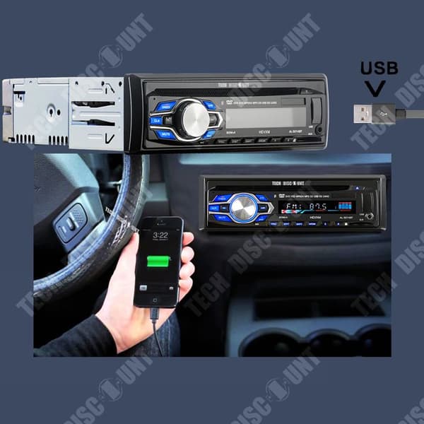 TD® Single Ingot bluetooth Bilradio Bil CD-spelare Handsfree bluetooth Bil DVD-spelare FM