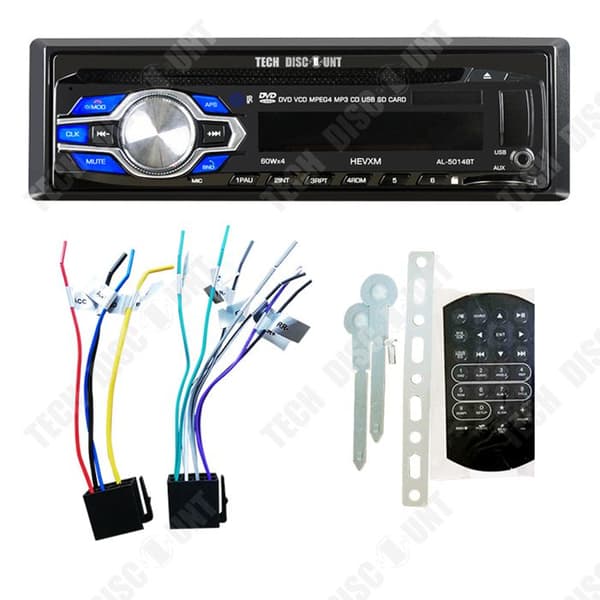 TD® Single Ingot bluetooth Bilradio Bil CD-spelare Handsfree bluetooth Bil DVD-spelare FM