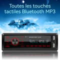Miniatyrbild 4 av 4: Autoradio INN® 60Wx4 MP3 Bluetooth med pekskärm dubbel USB för bil, multifunktionell inbyggnadskort svart