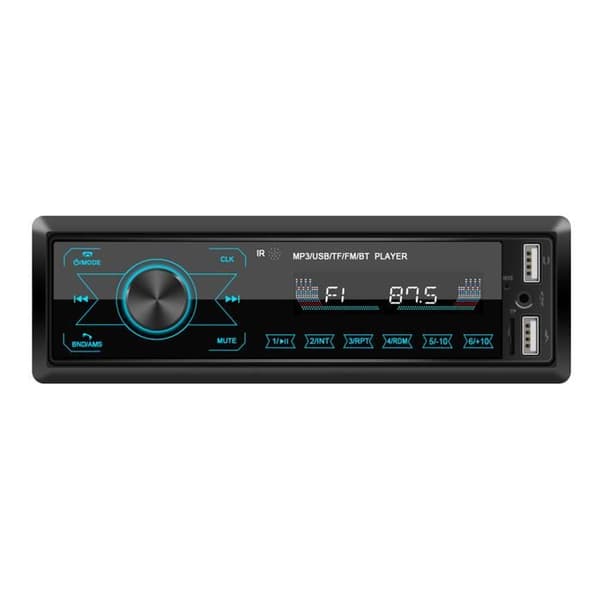 Autoradio INN® 60Wx4 MP3 Bluetooth med pekskärm dubbel USB för bil, multifunktionell inbyggnadskort svart