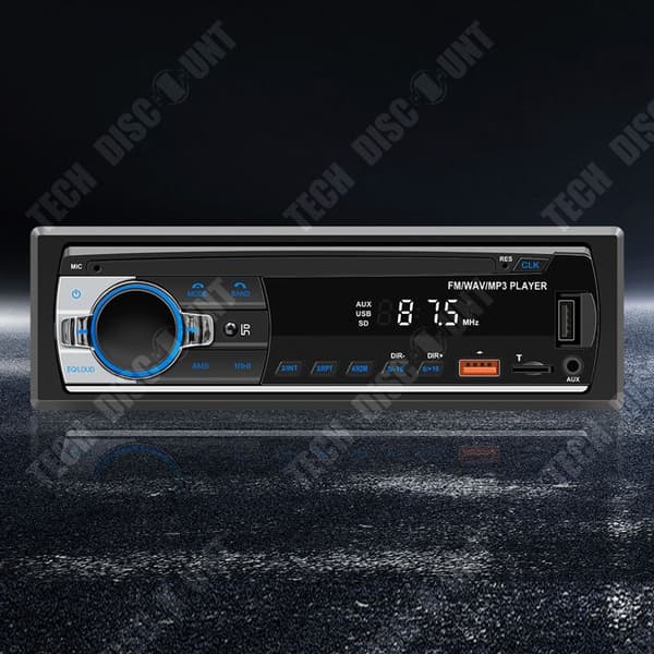 TD® Bilradio Bluetooth Universal MP3-spelare för bilförlustfri ljudkvalitet Central modifiering Bilradio Svart