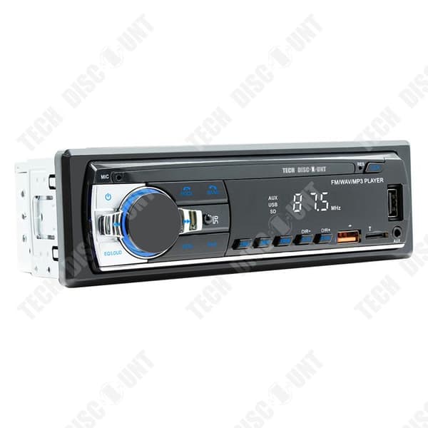 TD® Bilradio Bluetooth Universal MP3-spelare för bilförlustfri ljudkvalitet Central modifiering Bilradio Svart