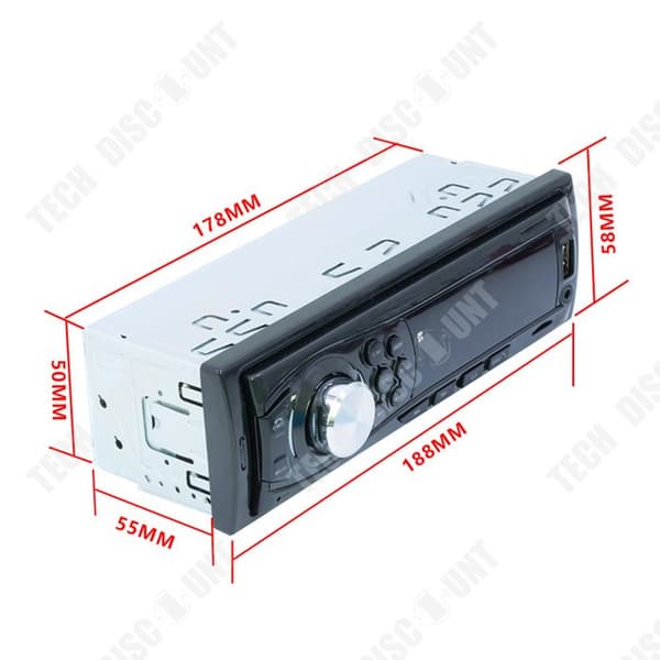 TD® Universal 12V Bluetooth bilradio för bil bluetooth mp3-spelare som stöder TF-kort U disk FM bilradio svart