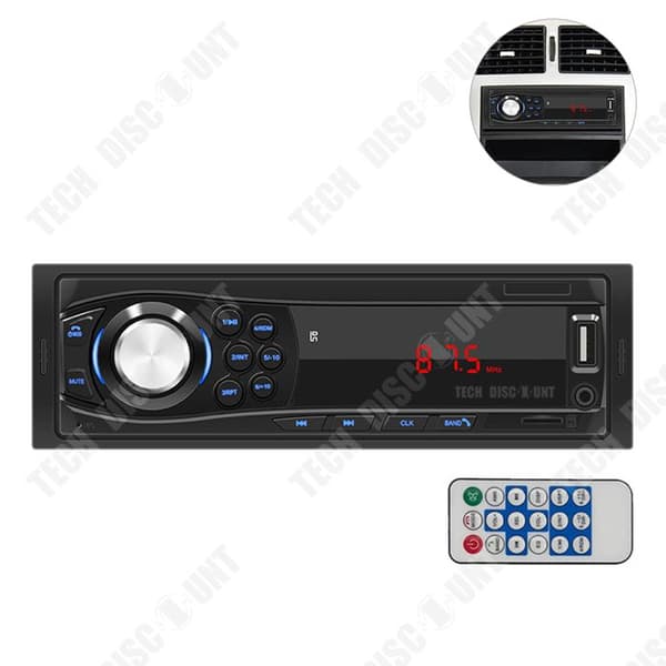 TD® Universal 12V Bluetooth bilradio för bil bluetooth mp3-spelare som stöder TF-kort U disk FM bilradio svart