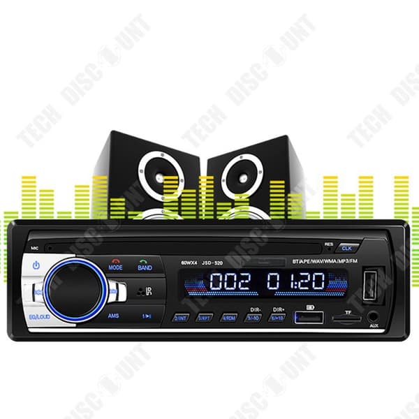 TD® Bilradio Bluetooth Dubbel USB Bil MP3 Bil Single Pin 12V Bluetooth Card Player U Disk Bilradio