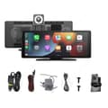 Miniatyrbild 1 av 4: INN Autoradio Bärbar 32G SD Bil MP5 10,26 tum med backkamera och dashcam Carplay och Android