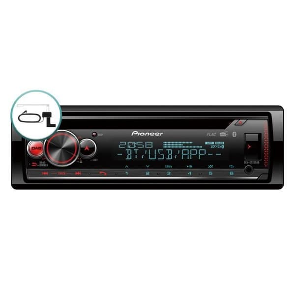 PIONEER DEH-S720DABAN MULTIMEDIEMOTTAGARE SVART 200 W BLUET