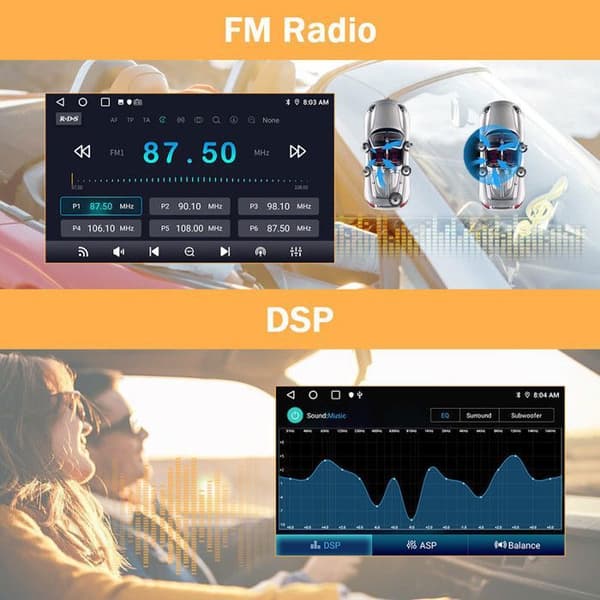 AWESAFE Autoradio Android 13 för Peugeot 307 307CC 307SW (2002-2013) 2Go+64Go 10'' Pekskärm med knappar Carplay Android Auto