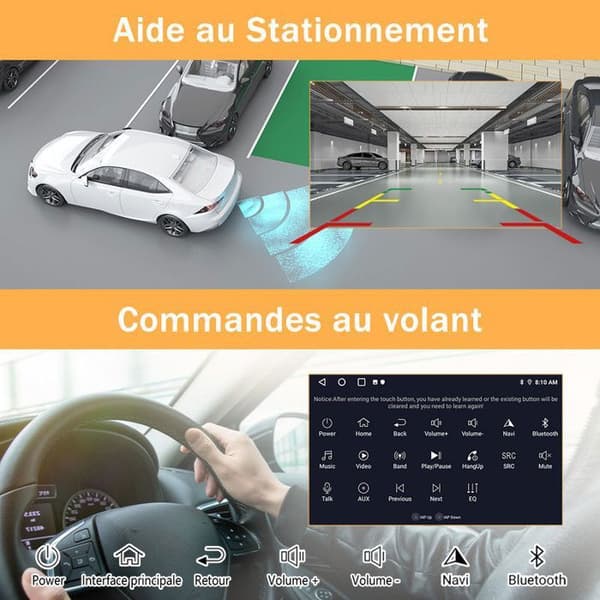 AWESAFE Autoradio Android 13 för Peugeot 307 307CC 307SW (2002-2013) 2Go+64Go 10'' Pekskärm med knappar Carplay Android Auto