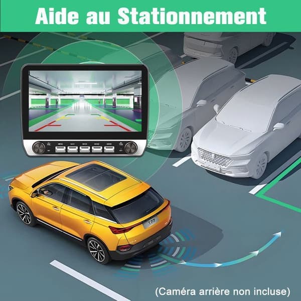 AWESAFE Autoradio Android 13 för Peugeot 206 (2002-2010) 2Go+64Go 10'' Pekskärm med knappar Carplay Android Auto WiFi