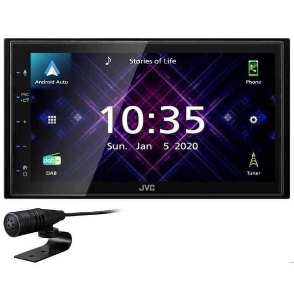 JVC Pekskärm bilradio 6,8" 2DIN DAB+/USB/Bluetooth KW-M565DBT