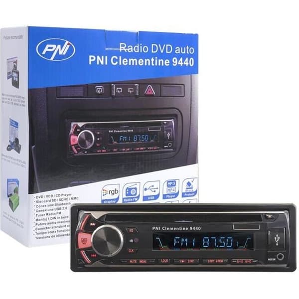 Bilradio - PNI - Clementine 9440 - Bluetooth - 4 x 45 W - Avtagbar panel