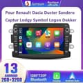 Miniatyrbild 1 av 4: Junsun Autoradio Android 13 2Go+32Go för Renault Dacia Duster Sandero Captur Lodgy Symbol Logan 7" Skärm Carplay Android Auto GPS