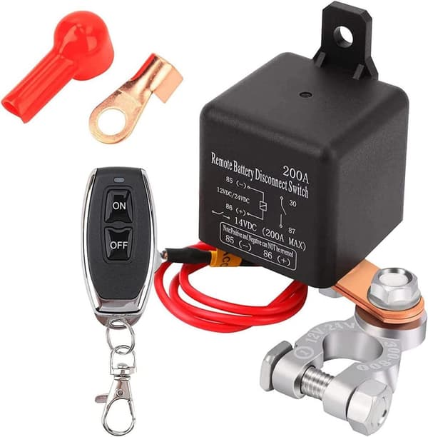 Trådløs fjernkontrollert batterifrakoblingsbryter