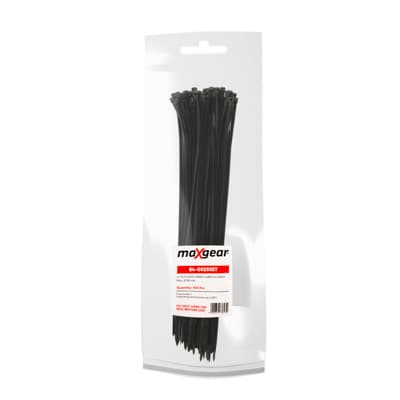 MAXGEAR PLASTIKBAND 4X300 (100 STK.) SORT