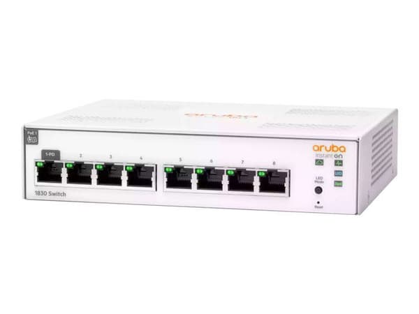 NÄTVERK, Switch, Fristående Switch, HPE Aruba Ion 1830 8g Sw specifikationer LAN-portar 8N RJ-45 LAN-porttyp och hastighet