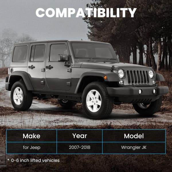Säädettävä raidetanko, etunostosarja, Jeep Wrangler JK