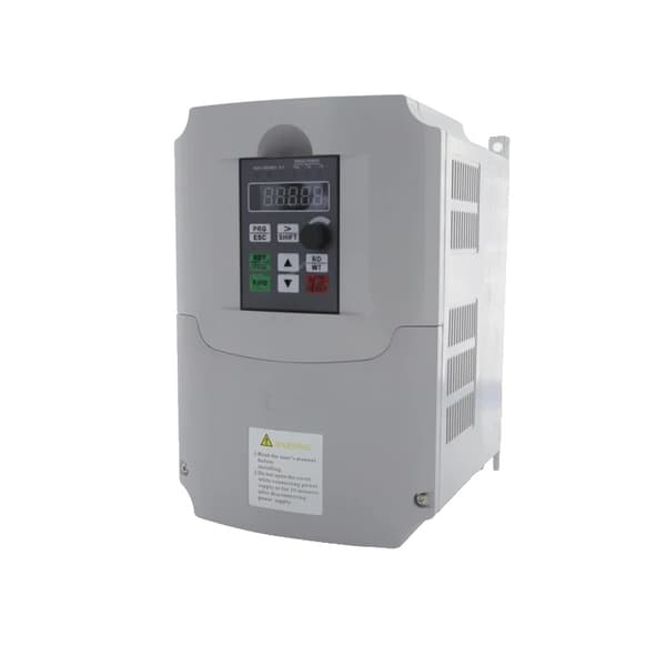 Variabel frekvensomformer til styring af motorhastighed, 0,75KW - 7,5KW, 0-400Hz outputfrekvens.,220V 7,5KW (Hvid), 1 fase 220V, 3 fase 220V