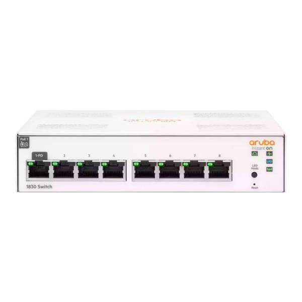 NÄTVERK, Switch, Fristående Switch, HPE Aruba Ion 1830 8g Sw specifikationer LAN-portar 8N RJ-45 LAN-porttyp och hastighet