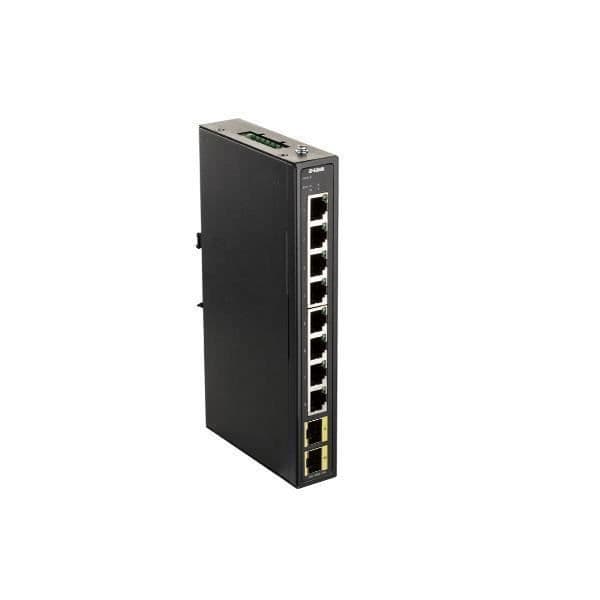NÄTVERK, Switch, Fristående Switch, D-Link 8 Port Indus 2x100/1000m SfpD-Link DIS-100G-10S Switch. Sorts Svart