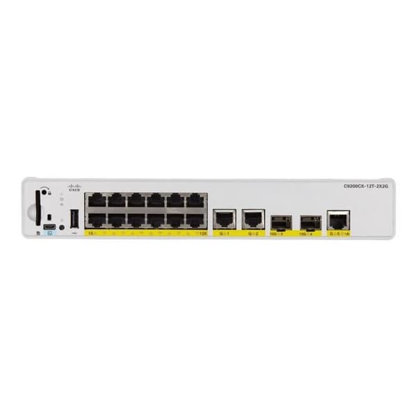 - Cisco - Cisco Catalyst 9200CX - Network Advantage - switch - kompakt - 12 portar - Managed - rackmonterbar