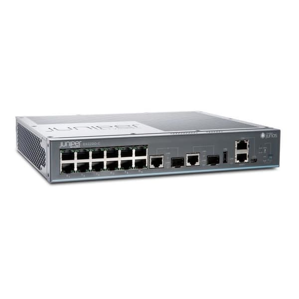 Juniper EX 2200 compact - Switch - Managed - 12 x 10/100/1000 + 2 x Combo Gigabit SFP- USED