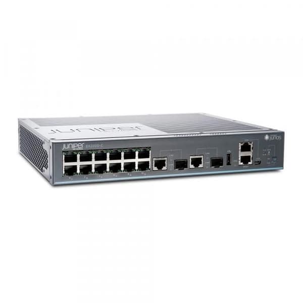 Juniper EX 2200 compact - Switch - Managed - 12 x 10/100/1000 + 2 x Combo Gigabit SFP Grå