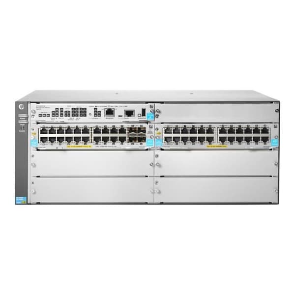 HPE ARUBA - 5406R 44GT PoE+ / 4SFP+ (ingen PSU) v3 zl2 - Switch - Managed - 44 x 10/100/1000 (PoE+)- USED Grå