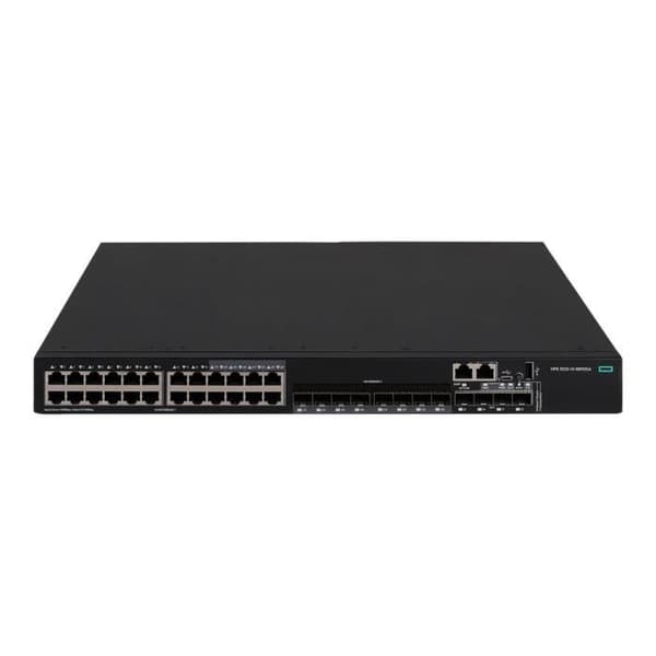 - Hewlett Packard Enterprise - HPE FlexNetwork 5520 24G 4SFP+ HI 1-slots switch - switch - 24 portar - Managed - Rackmonterbar