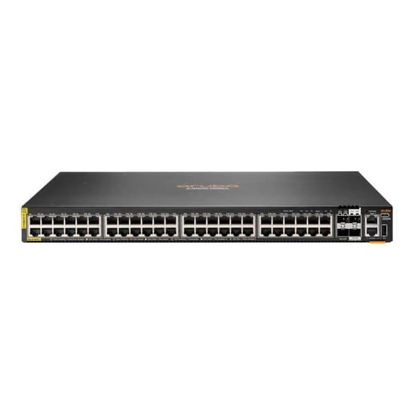 - Hewlett Packard Enterprise - HPE Aruba 6200M 48G Class4 PoE 4SFP+ Switch - switch - max avstånd 10 km staplingskapacitet - 48