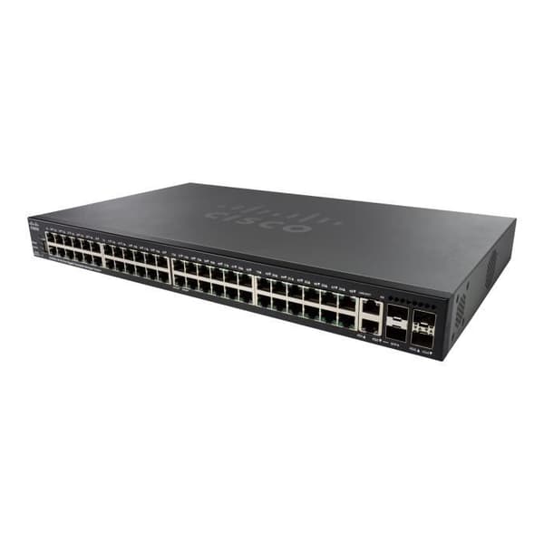 Cisco Small Business SG350X-48 Managed Switch 48 x 1000Base-T + 2 x Combo 10 Gigabit SFP+ + 2 x SFP+ Rackmonterbar Svart