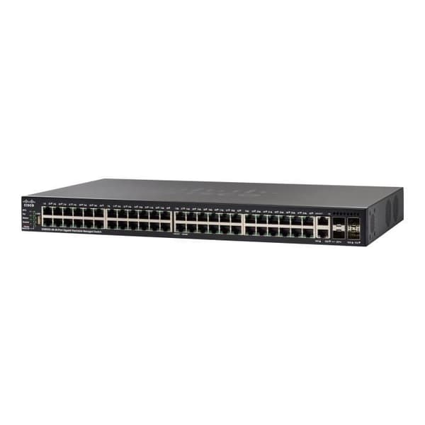 Cisco Small Business SG550X-48 Managed C3 Switch 48 x 10-100-1000 + 2 x 10 Gb SFP+ (upplänk) + 2 x 10GBase-T combo...- USED Svart, Grå