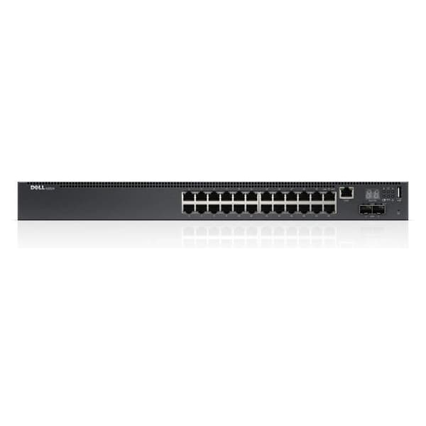 DELL Layer 3 Switch N2024 Hanterbar 24 portar - 3 lager stöds - 1U hög - Rackmonterbar- USED Svart
