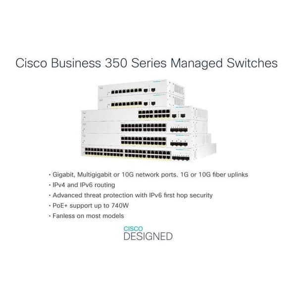 Cisco CBS350-24XT-EU Managed 24-ports 10GE, 4x10G SFP+ Shared