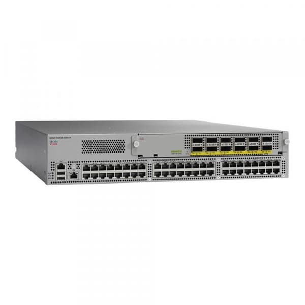 Cisco Nexus 9396TX C3 Managed Switch 48 x 10GBase-T + 12 x 40 Gigabit QSFP+ Desktop, rackmonterbar- USED Grå
