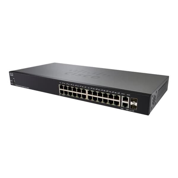Cisco Small Business SG250-26 Smart Switch 24 x 10-100-1000 + 2 x SFP Combo Gigabit Rack Monterbar- USED