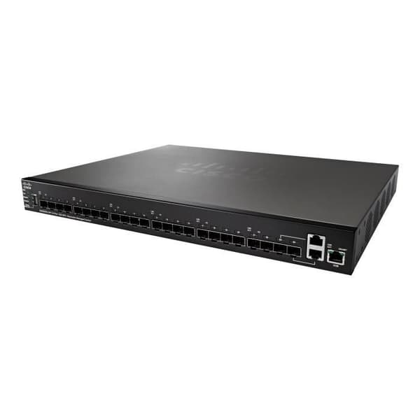 Cisco Small Business SG550XG-24F C3 Switch Managed 22 x 10 Gigabit SFP+ + 2 x 10GBase-T Combo Desktop, monterbar... Svart