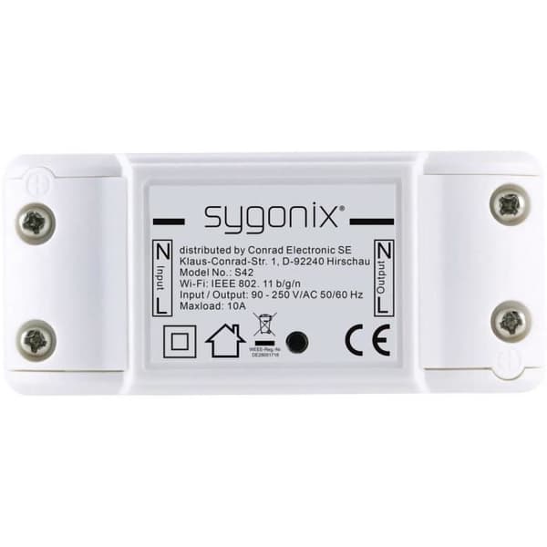 Sygonix SY-3822412 Inomhus Wi-Fi trådlös switch 2300 W