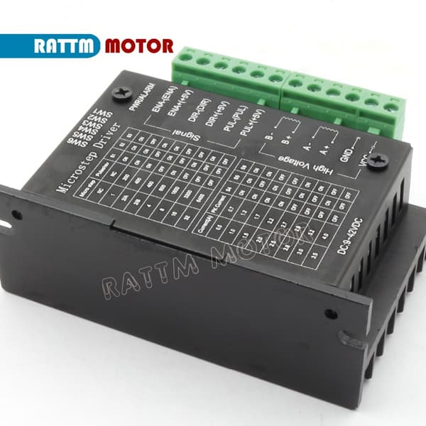 Stepper Motor Driver TB6600, 4A Strøm, 9-42VDC Spænding, 16 Mikro-Stepping