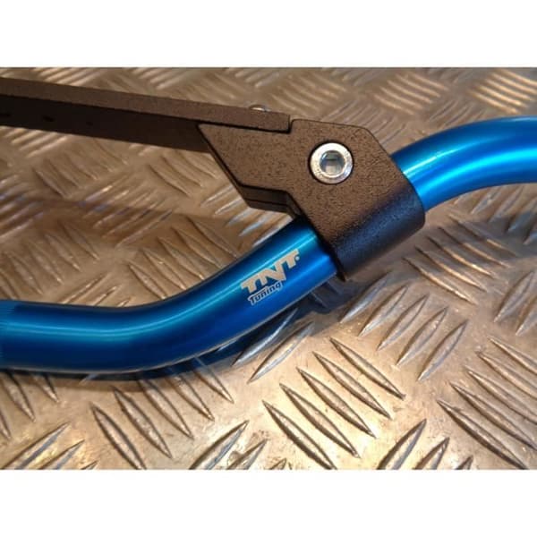 motorvägsblå aluminiumstyre diam 22 med universell förstärkningsstång moto mecaboite cross enduro ...